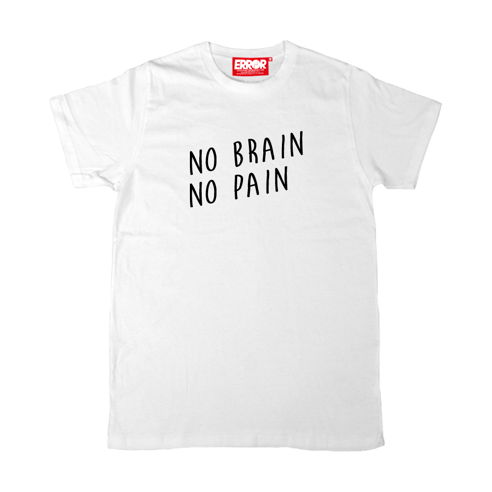No Flesh No Brain but Still in Pain Skeleton T-Shirt – Black Heart